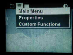 Drop-down Menu - User Settings/Camera Functions